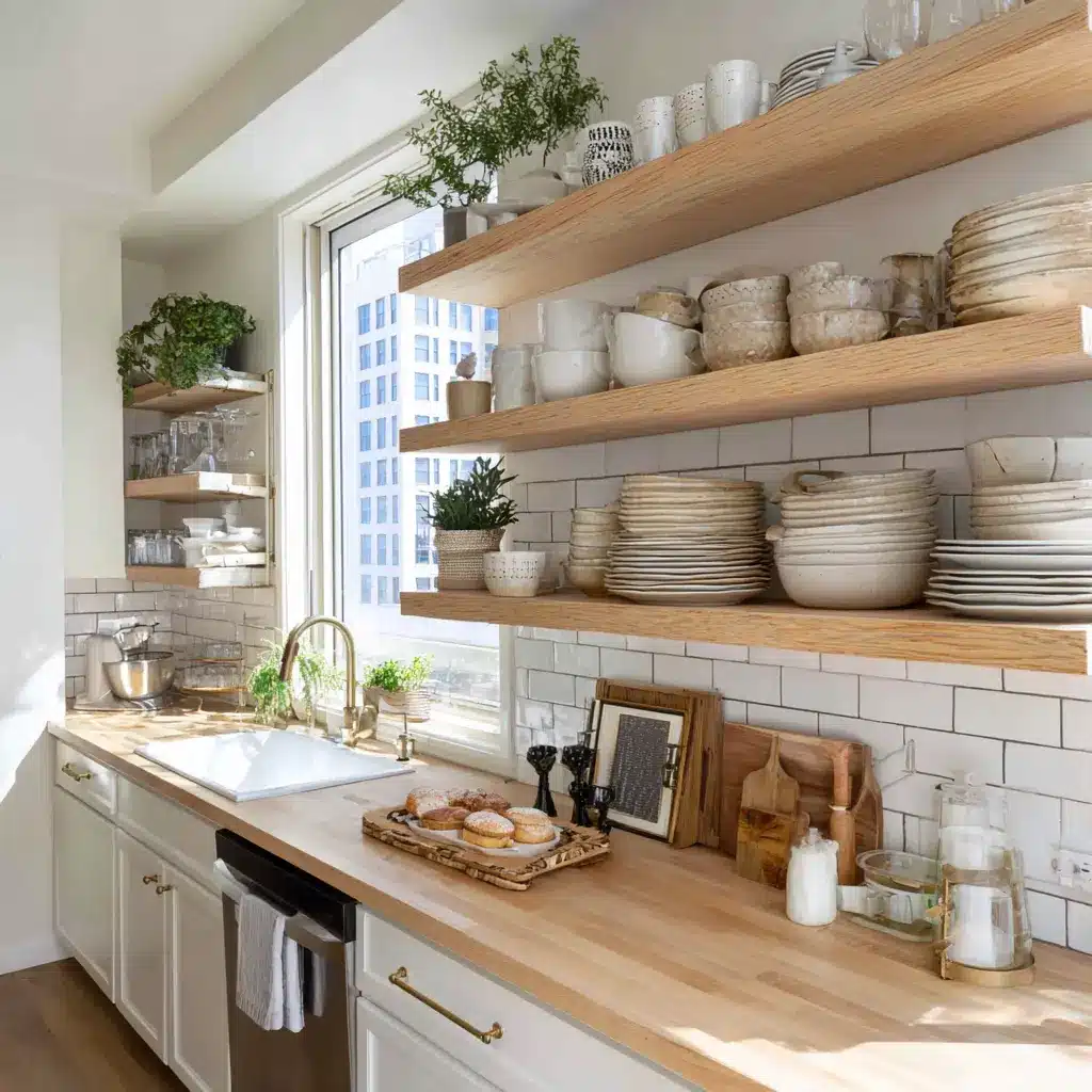 15 Gorgeous Kitchen Ideas to Elevate Your Cooking Space 5 u7331937832 Embrace Open Shelving Swap out some upper cabinet 8d981f25 9e10 4fca af74 59a6d9abaf98 0