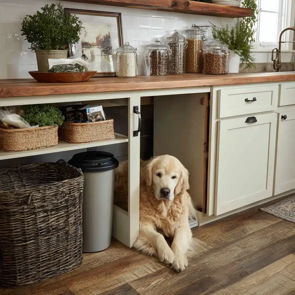 Pet-Friendly Kitchen Design Tips: Create a Safe & Stylish Space for You and Your Furry Friends 6 u7331937832 Install Hidden Trash Food Storage Pets love to s 3984da02 2b49 45ef af89 4bcdc0625c46 2