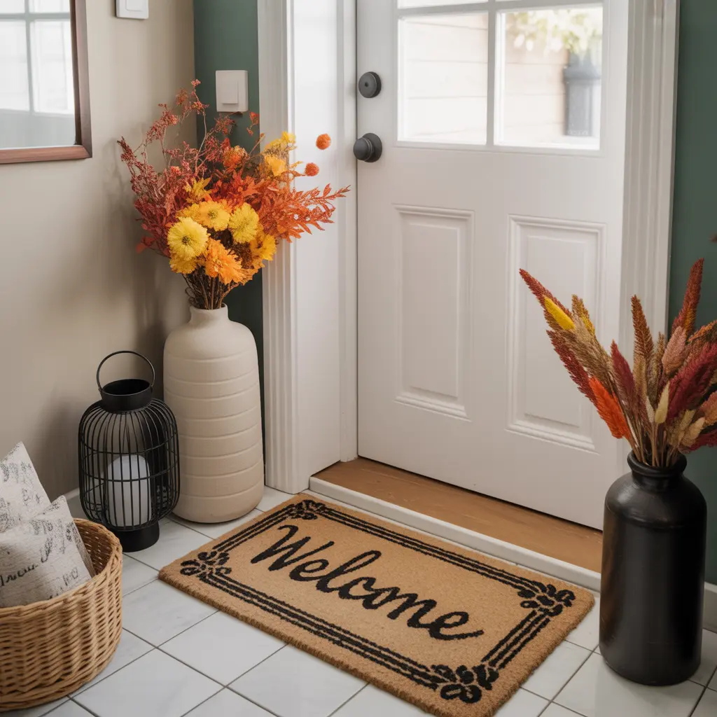 27 Fall Apartment Decor Ideas 2025 That’ll Make Your Space Extra Cozy 15 0001 1 update entryway decor even if its just