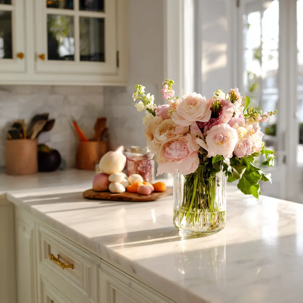 20 Girly Kitchen Ideas for a Cute and Cozy Space 8 u7331937832 Add Fresh Flowers Keep a small vase of fresh flow b9b13fe2 fd05 4ea1 83e6 b1ecee0c1d2d 1