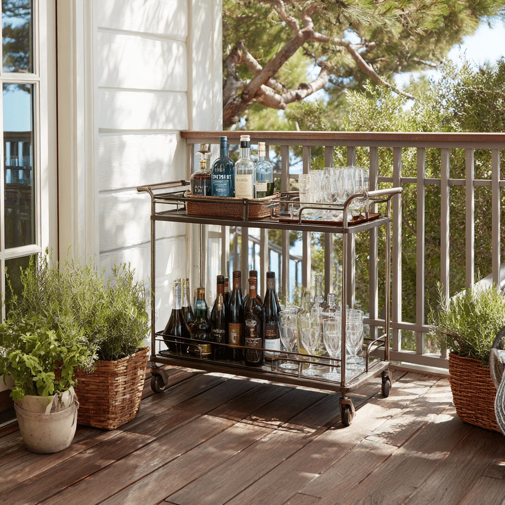 20 Inspiring Ideas for Decorating Your Deck 12 u7331937832 Add an Outdoor Bar Cart Make entertaining easy wi 8834ff52 4cdb 432e 9c82 5dc5af73e69a 3