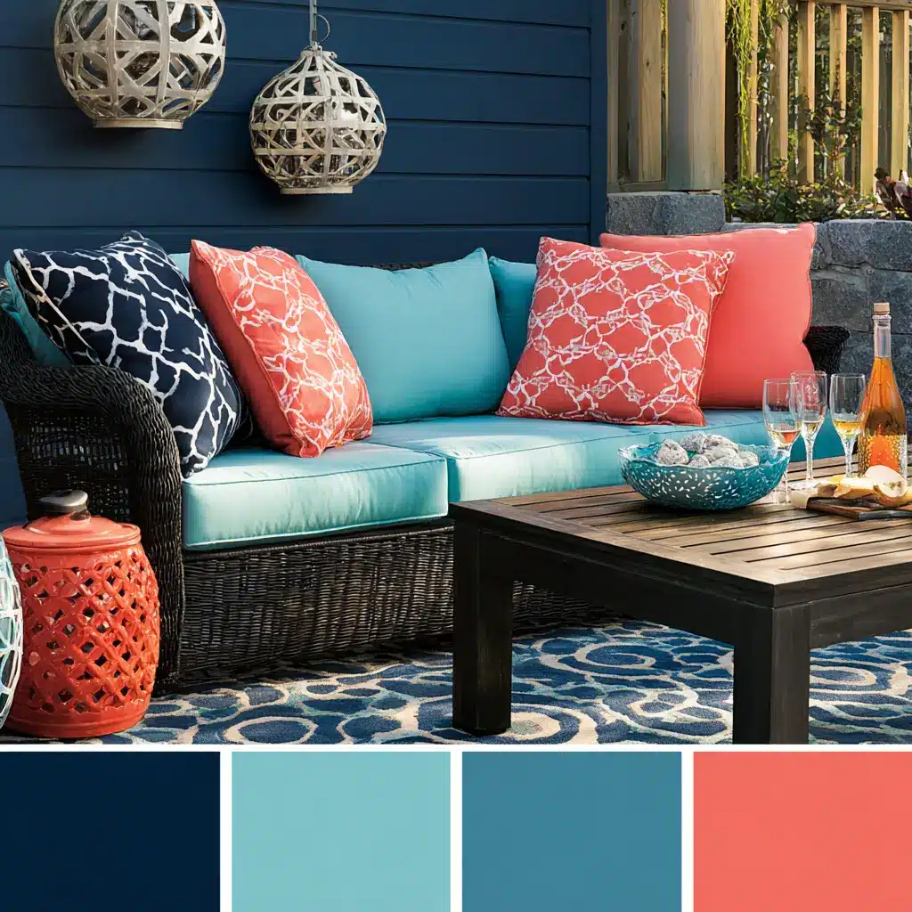 22 Outdoor Living Color Palettes Ideas to Try This Year 17 u7331937832 Aqua Navy and Coral This coastal twist combines d de0705da 75bb 424c 9228 a1720d568a30 0