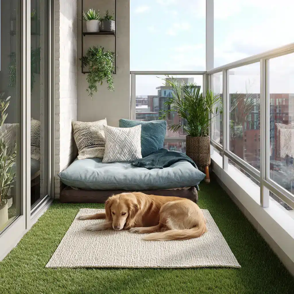 Apartment Balcony Decoration Ideas: 20 Ways to Style a Cozy Outdoor Space 18 This image has an empty alt attribute; its file name is u7331937832_Create_a_Pet-Friendly_Zone_If_you_have_a_pet_incl_f40afe35-d7f8-40d6-96f5-88b23cf3200c_3.webp