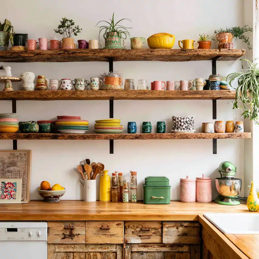 Transform Your Space with These Boho Kitchen Ideas 2 u7331937832 Embrace Open Shelving One of the simplest boho ki 7c7aed6b 0fec 4fbc b23f d414159056c0 2
