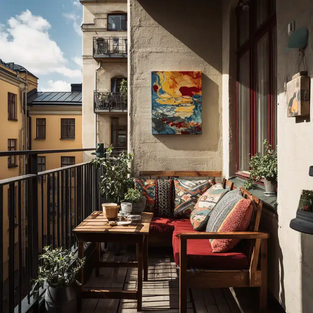 Apartment Balcony Decoration Ideas: 20 Ways to Style a Cozy Outdoor Space 19 This image has an empty alt attribute; its file name is u7331937832_Hang_Outdoor_Art_Weatherproof_artwork_or_decorati_e6fb18c0-1493-4d28-b6e6-d37201c9038c_2.webp