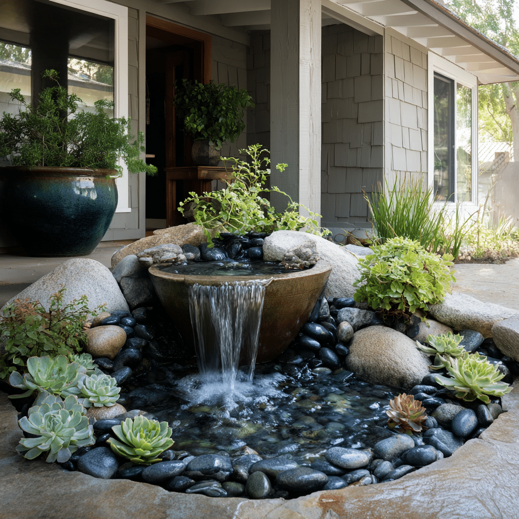 22 Creative Front Yard Ideas for a Gorgeous Entrance 8 u7331937832 Install a Water Feature in Your Front Yard A foun 1de4b0ad 196f 45bd b98c f12647b08d0f 3