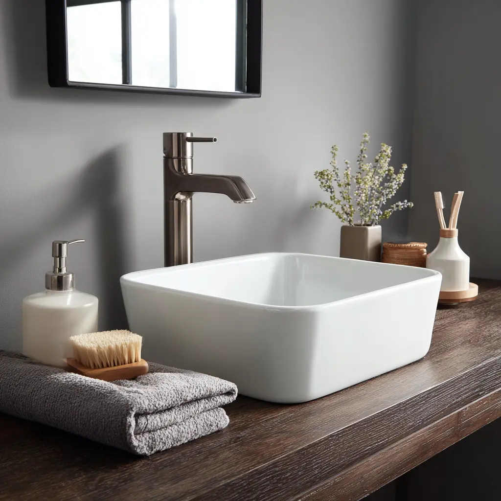 20 Minimalist Bathroom Design Ideas for a Calm, Clutter-Free Space 5 u7331937832 Opt for Simple Clean Lines From the sink to the f 5514fa33 e6bd 430e 924d 5a9d18bc6329 1