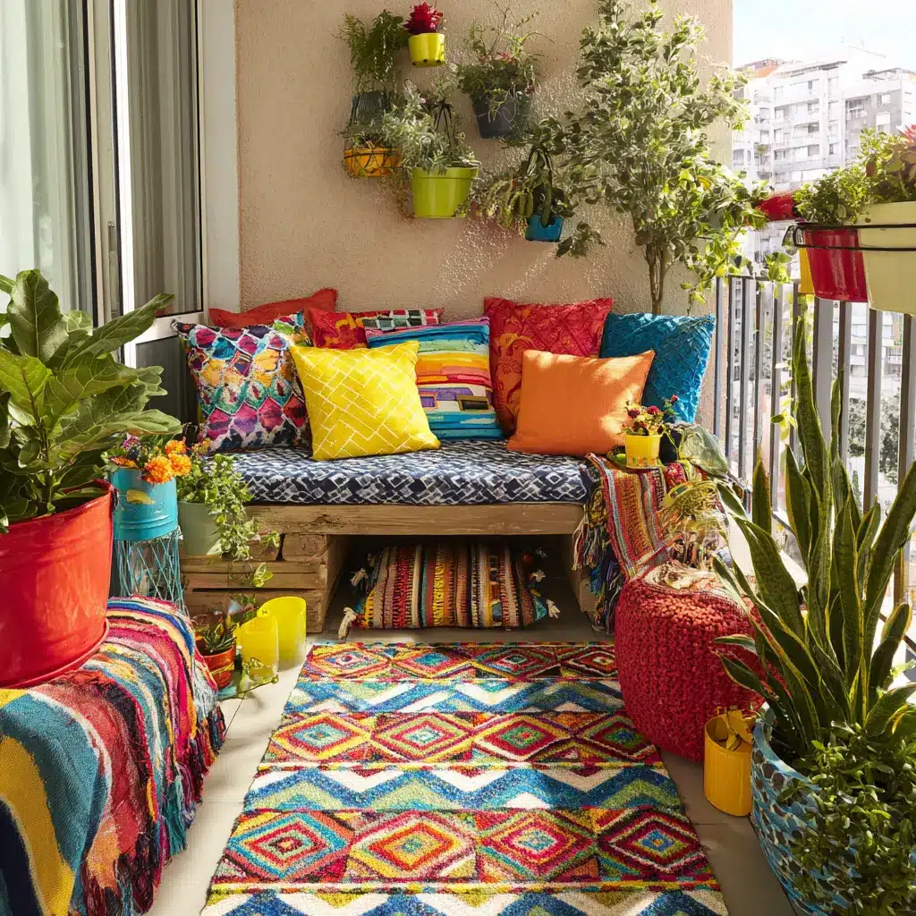 Apartment Balcony Decoration Ideas: 20 Ways to Style a Cozy Outdoor Space 17 This image has an empty alt attribute; its file name is u7331937832_Use_Bold_Patterns_and_Colors_Small_space_Dont_be__cdce853e-2d88-4b69-ade5-b8ab9127c1d2_0.webp