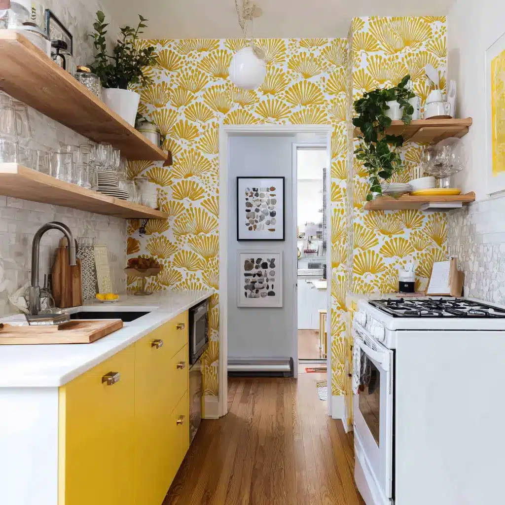 21 Small Kitchen Makeover Ideas That Actually Make a Big Difference 8 u7331937832 Use Removable Wallpaper Give your small kitchen a 445681f4 5ad0 4106 adb4 383003810982 0