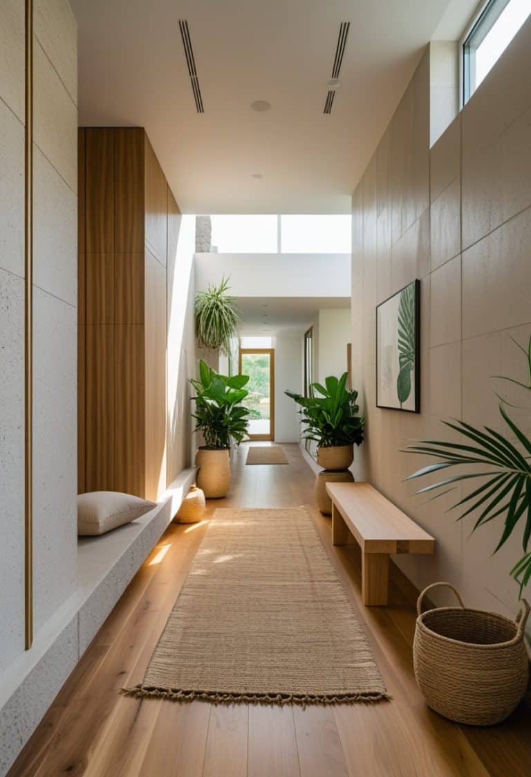 Modern Hallway Design With Natural Materials