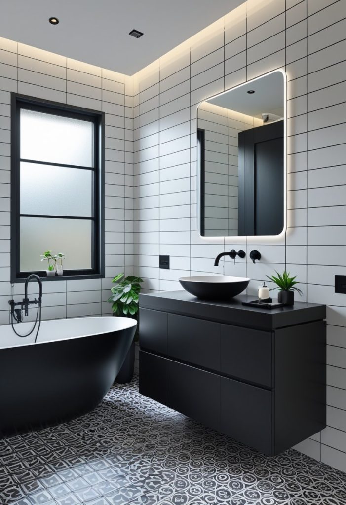Black And White Bathroom Ideas 2026: 21 Stylish Designs For A Timeless Look 8 Black and White Bathroom Ideas 2026