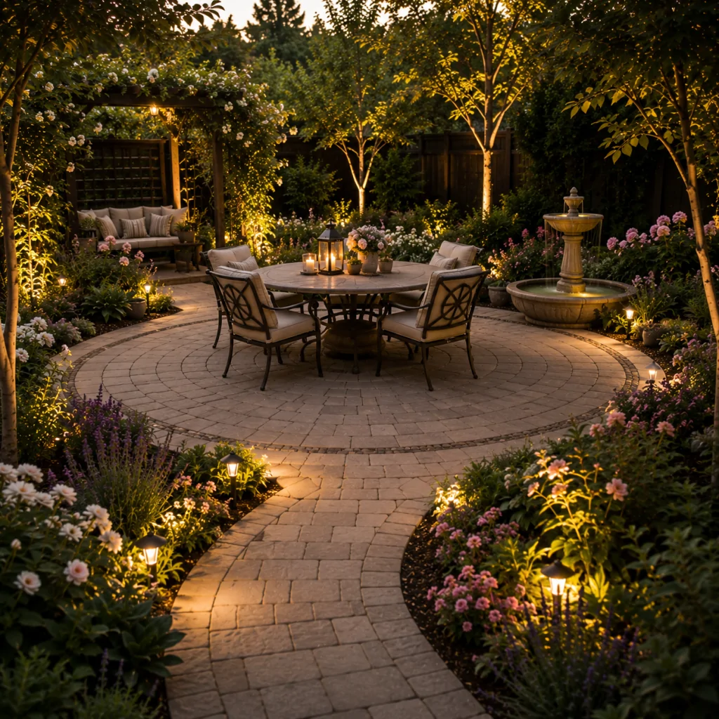 28 Modern Curved Garden Design Ideas For Outdoor Retreats 11 Circular Patio