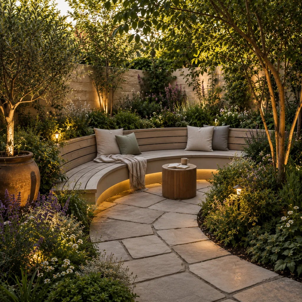 28 Modern Curved Garden Design Ideas For Outdoor Retreats 5 Curved Bench