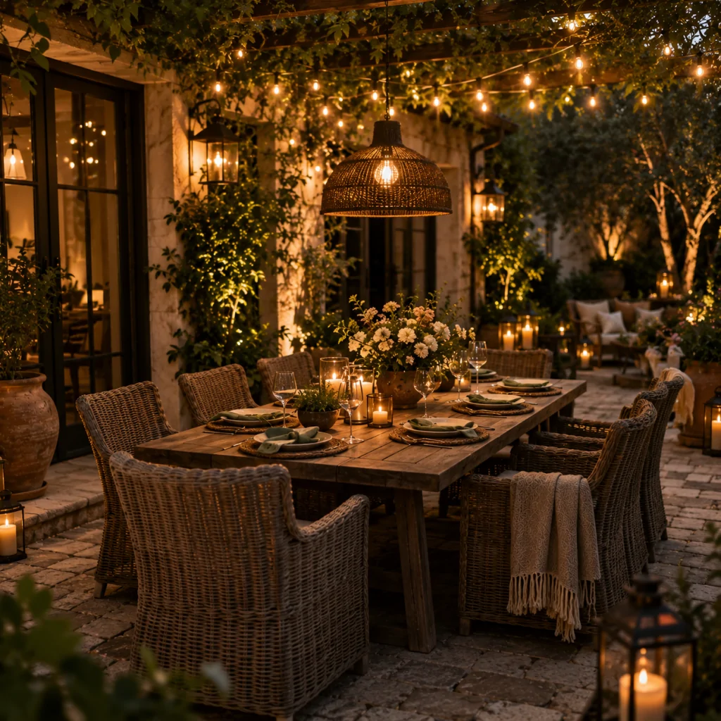 25 Circular Patio Ideas for Stylish Modern Outdoor Living 6 Outdoor Dining Area