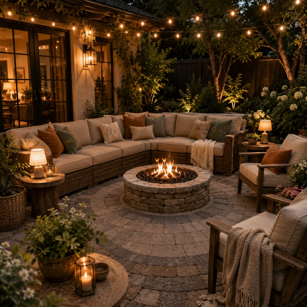 25 Circular Patio Ideas for Stylish Modern Outdoor Living 3 Outdoor Seating Area