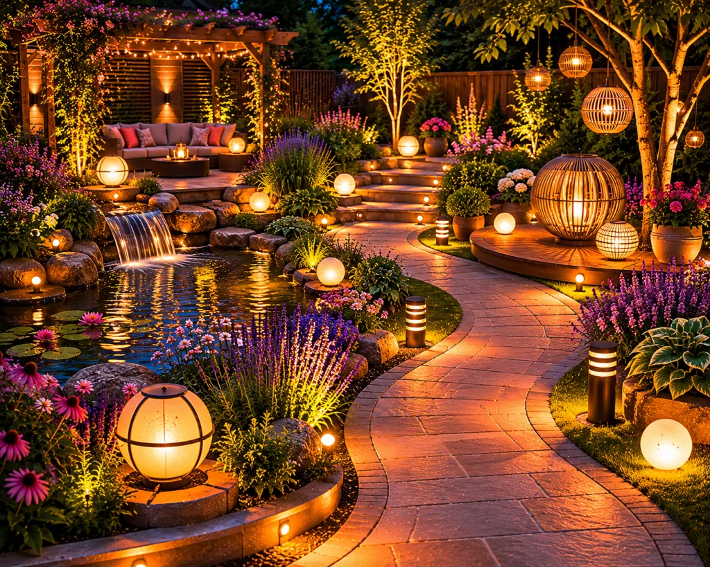 28 Modern Curved Garden Design Ideas For Outdoor Retreats 23 Rounded Outdoor Lighting