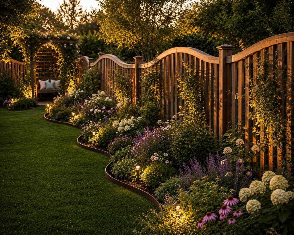 28 Modern Curved Garden Design Ideas For Outdoor Retreats 17 Wavy Fence