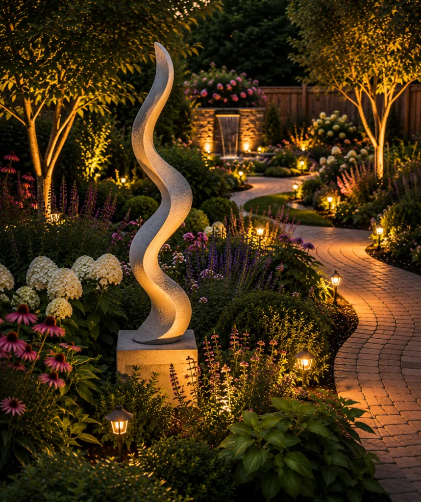 28 Modern Curved Garden Design Ideas For Outdoor Retreats 26 Wavy Garden Statues