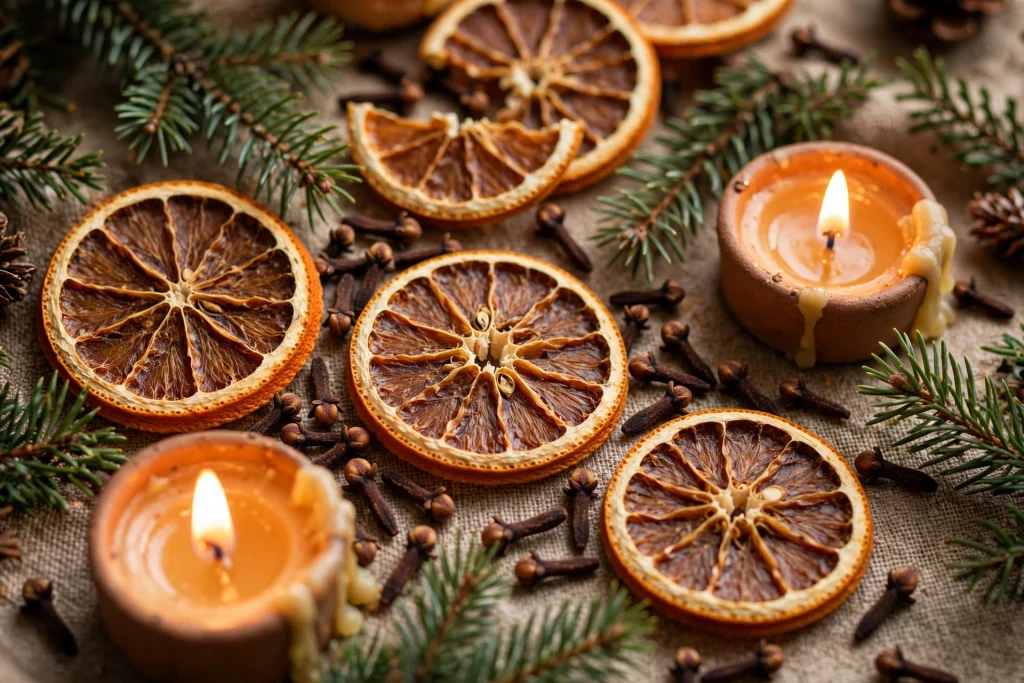 24 Christmas Table Setting Ideas for a Stunning Holiday Feast 25 Dried orange slices and cloves as scented touches on a Christmas table