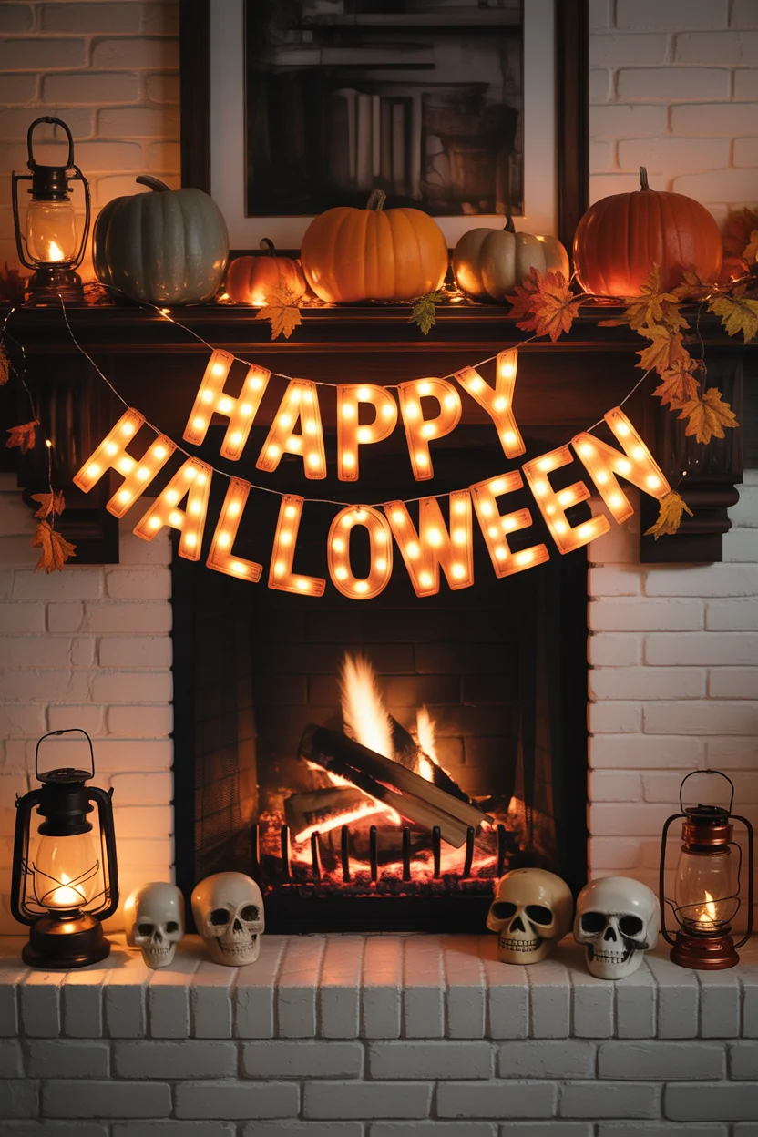 Halloween Fireplace Decor