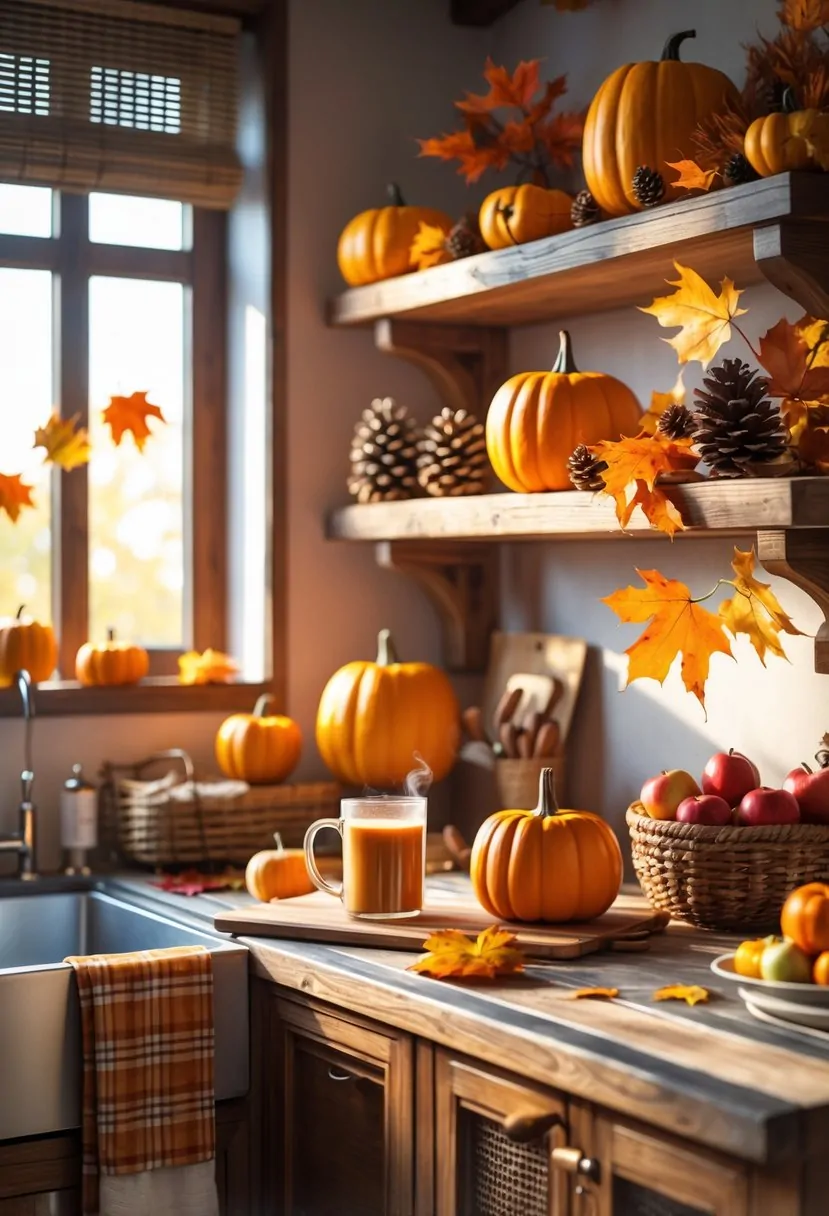 Cozy Kitchen Fall Decorations