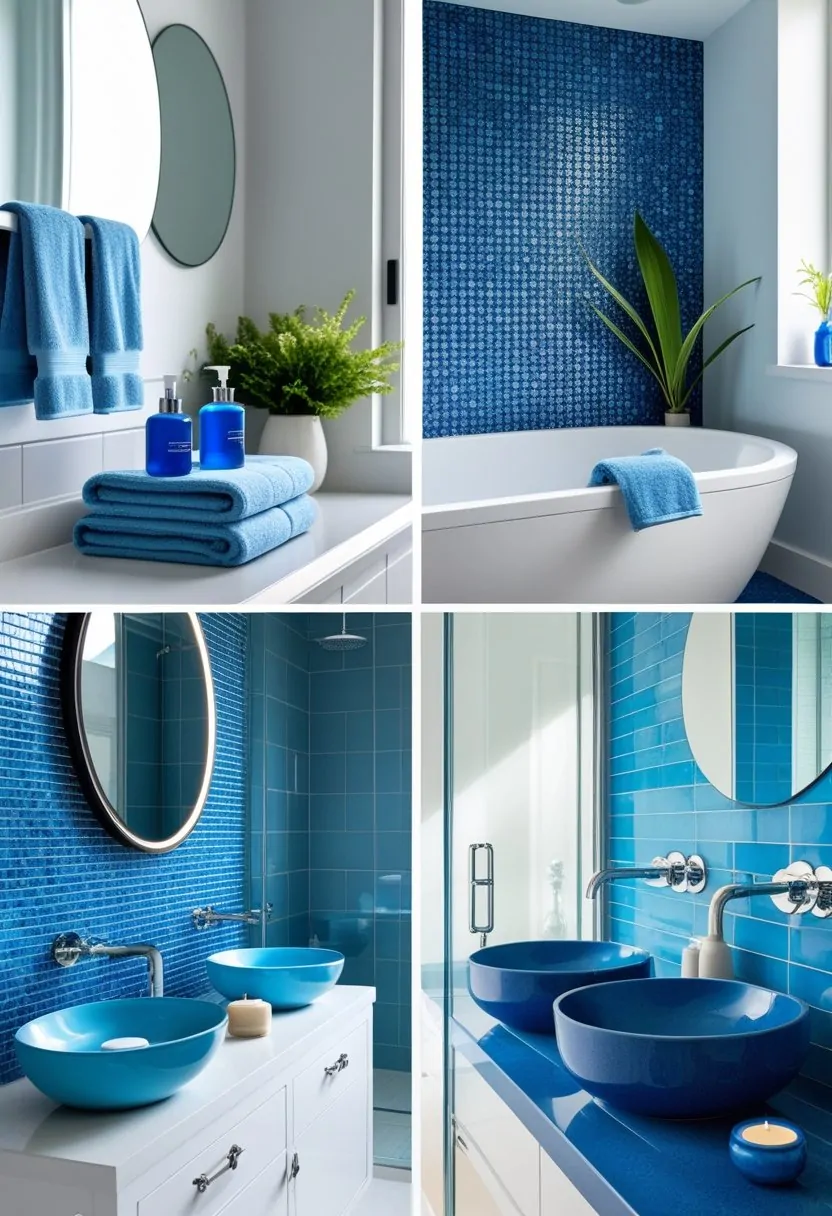 Blue Accents in the Bathroom