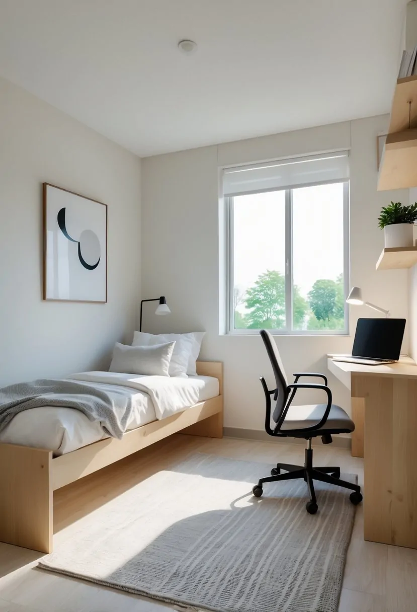 Minimalist Dorm Room Design