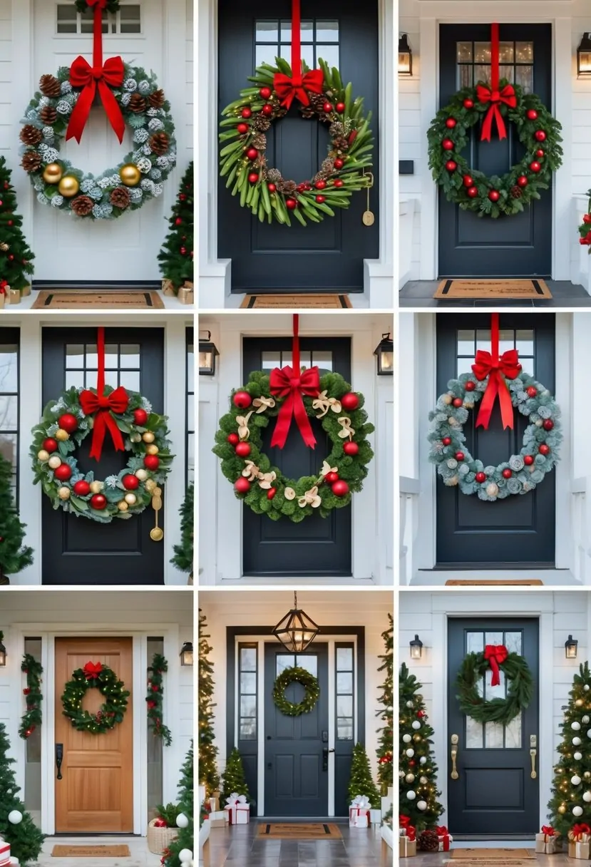 Christmas Wreaths for Front Door Ideas 2025