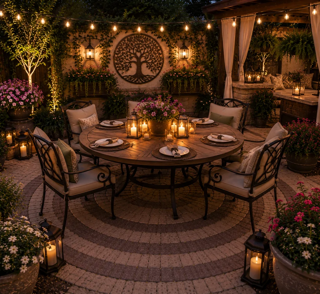 25 Circular Patio Ideas for Stylish Modern Outdoor Living 20 Circular Patio Table
